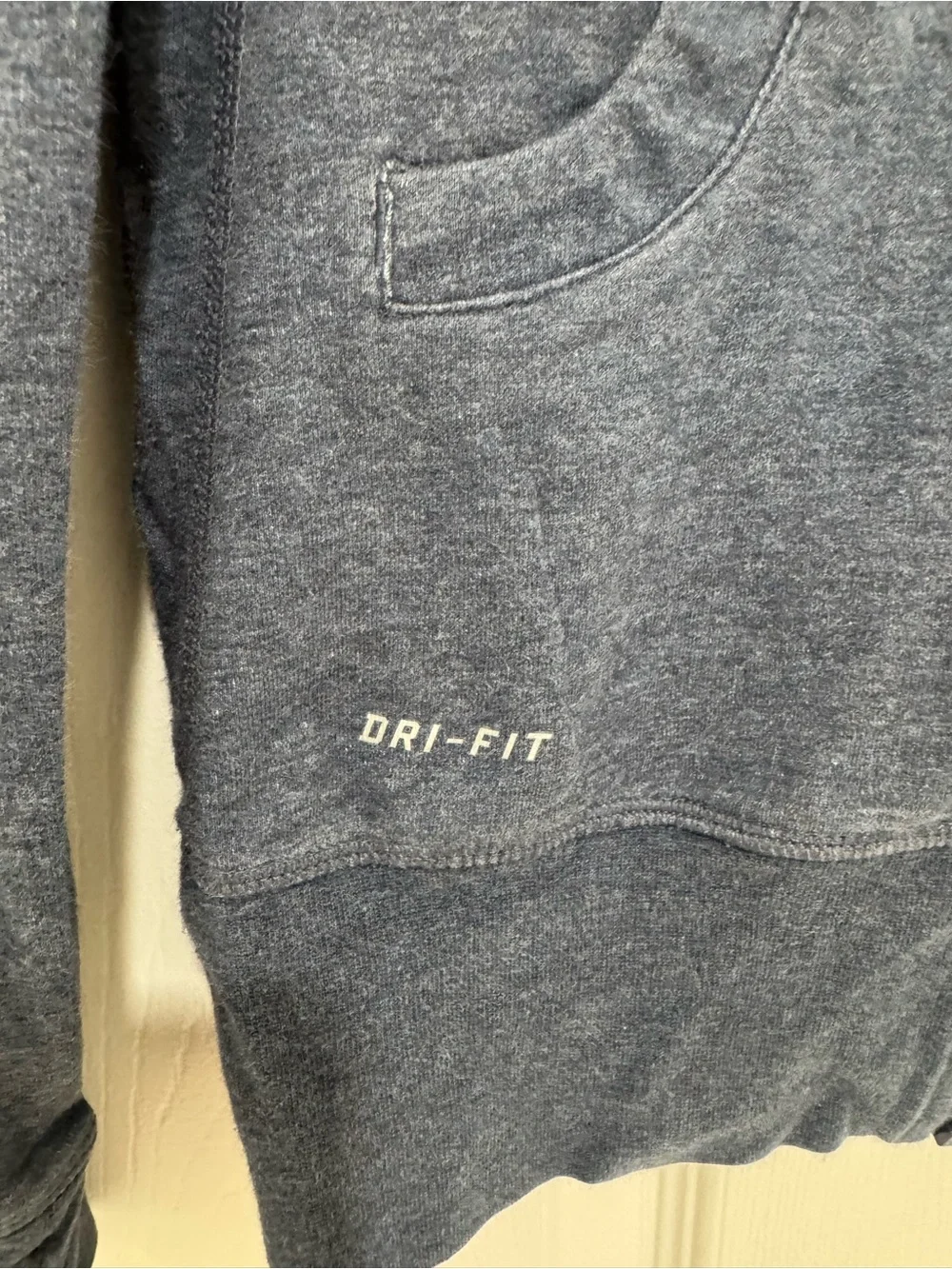 Nike Dri-FIT Women's Full Zip Cowl Neck Jacket Slate Blue Size S Thumbholes